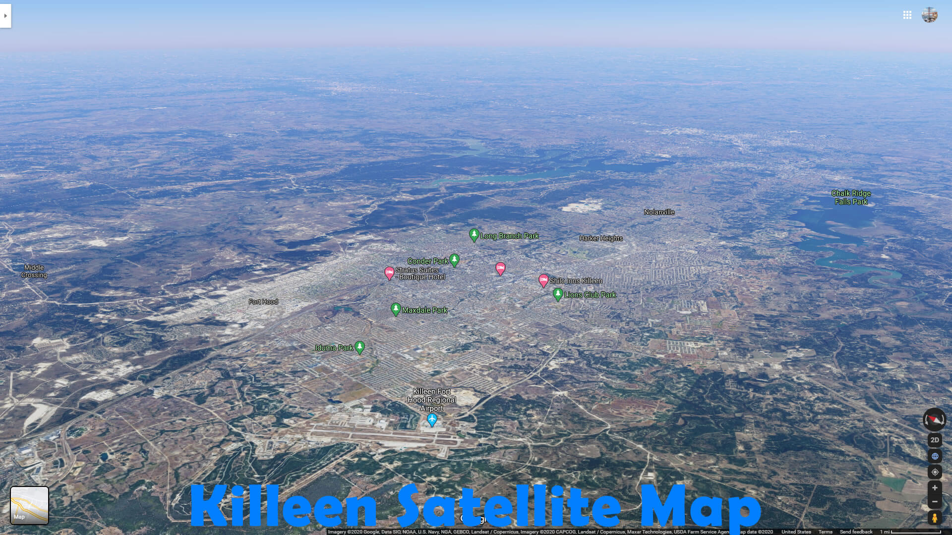 Killeen Satellite carte